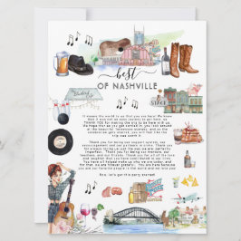 Convite Melhor de Nashville | Carta de Boas-Vindas de Casa