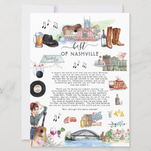 Convite Melhor de Nashville Carta de Boas-Vindas de Casa