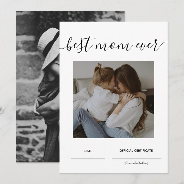 Convite Melhor Dia de as mães Oficial De Certificação Da M (Frente/Verso)