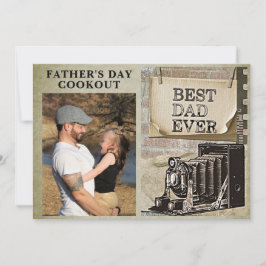 Convite Melhor Dia de os pais Nunca Adicionar Cookout Russ