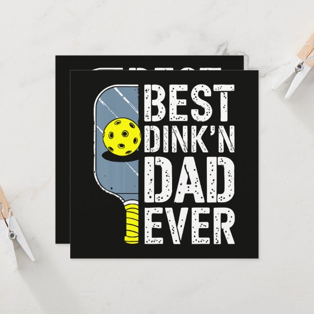 Convite Melhor Dink'N Pai de Todos os Tempos Pickleball (Frente/Verso In Situ)