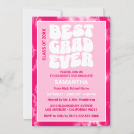 Convite Melhor Formando de Festa de formatura Tinta Rosa
