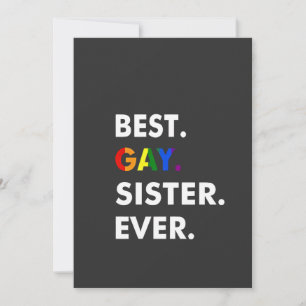Convite Melhor Gay Irmã Sempre Engraçado Presente no Orgul