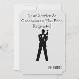 Convite Melhor homem ou Padrinho de casamento convidado