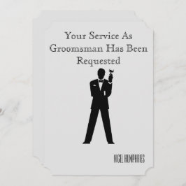 Convite Melhor homem ou Padrinho de casamento convidado