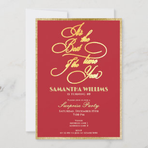 Convite Melhor Hora do Ano do Elegante Vermelho Qualquer A