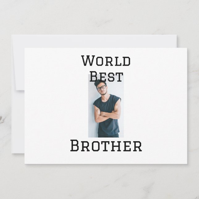 Convite Melhor irmão do mundo adiciona nome texto esportes (Frente)