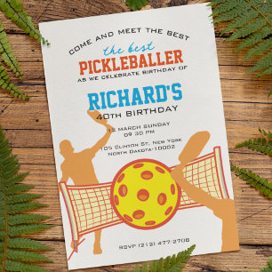 Convite Melhor Jogador de Pickleball Festa de Aniversário