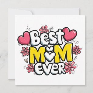 Convite Melhor Mãe de Sempre - Estilo de Portalha Kawaii c