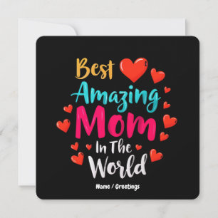 Convite Melhor Mãe Incrível Do Mundo Presente Para A Mãe