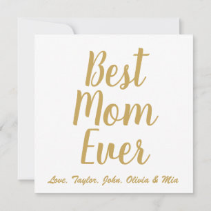 Convite Melhor Mãe Nunca - Script personalizado em ouro p