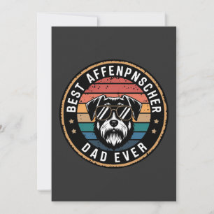 Convite Melhor Pai Affenpnscher Cão Engraçado