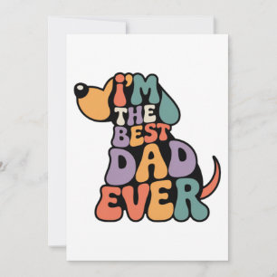 Convite Melhor Pai do Mundo Gráfico de Cachorro