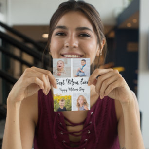 Convite Melhor Placa de Dia de as mães de Colagem de Fotog