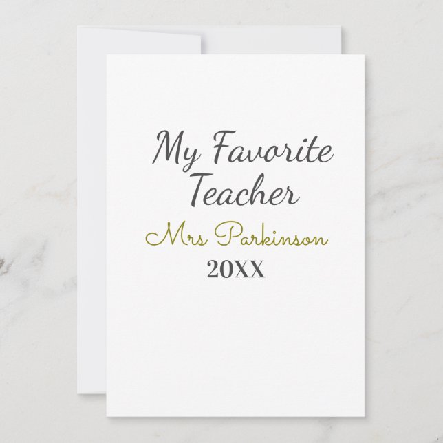 Convite Melhor professor já acrescentou nome data ano ano  (Frente)