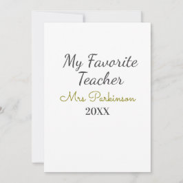 Convite Melhor professor já acrescentou nome data ano ano