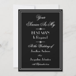 Convite Melhor Proposta de Casamento de Script Chic Elegan