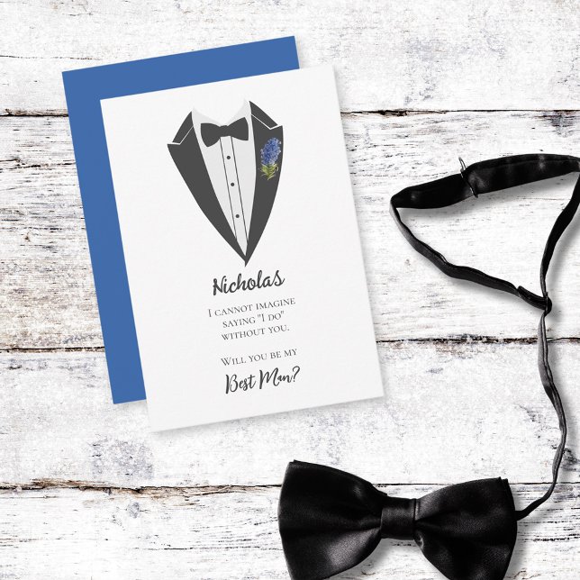 Convite Melhor Proposta do Homem Boêmian Blue-Violet (Criador carregado)