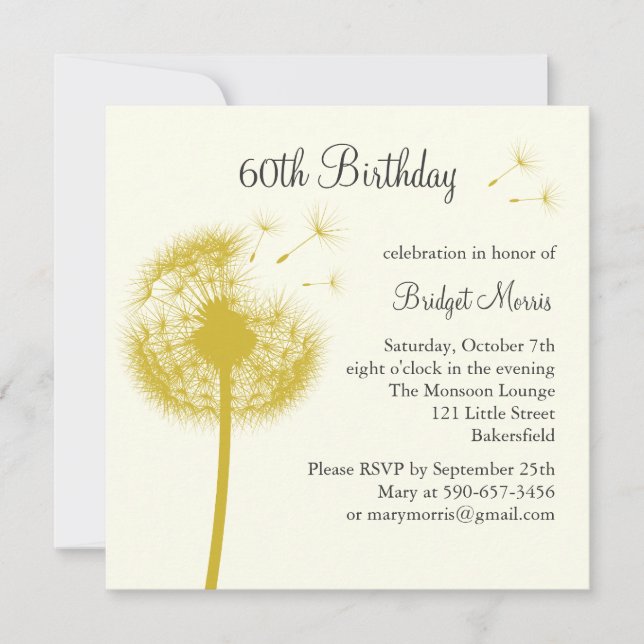 Convite Melhores Desejos! Amarelo (Frente)