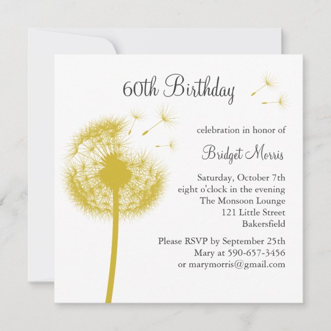 Convite Melhores Desejos! Amarelo (Frente)