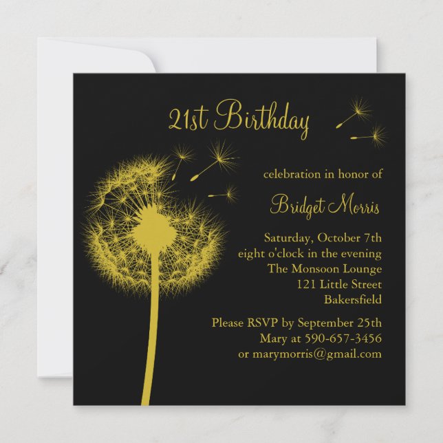 Convite Melhores Desejos! Amarelo (Frente)