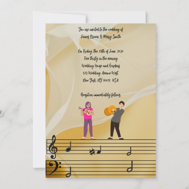 Convite Melodia de Nós casamento (Verso)