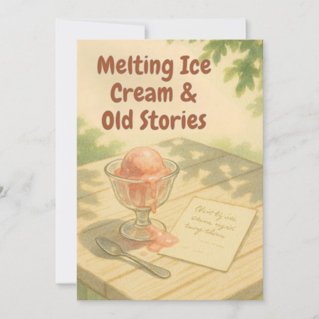 Convite Melting Ice Cream & Old Stories – Warm Summer card (Frente)