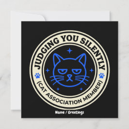 Convite Membro da Associação Oficial de Gatos Julgando Voc