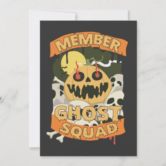 Convite Membro Ghost Squad Engraçado Casando Cousin Hallow (Frente)