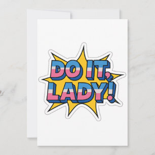 Convite Meme da Dama Faça – Design de Citação Retro Divert