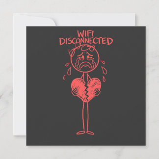 Convite Meme de Jogador Coração Quebrado Wifi Divertido De