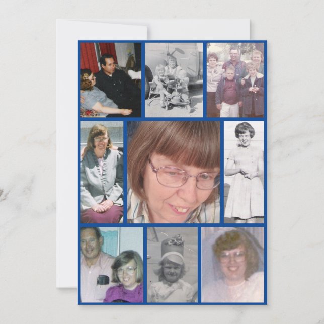 Convite Memória 9 Fotográfica White Daffodil Loving Memori (Frente)