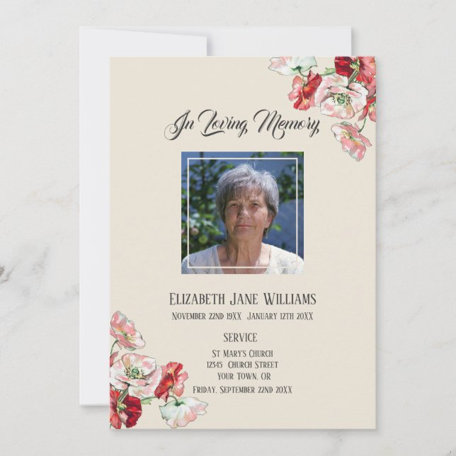 Convite Memória Amante | Ordem de Serviço Poppy (Frente)