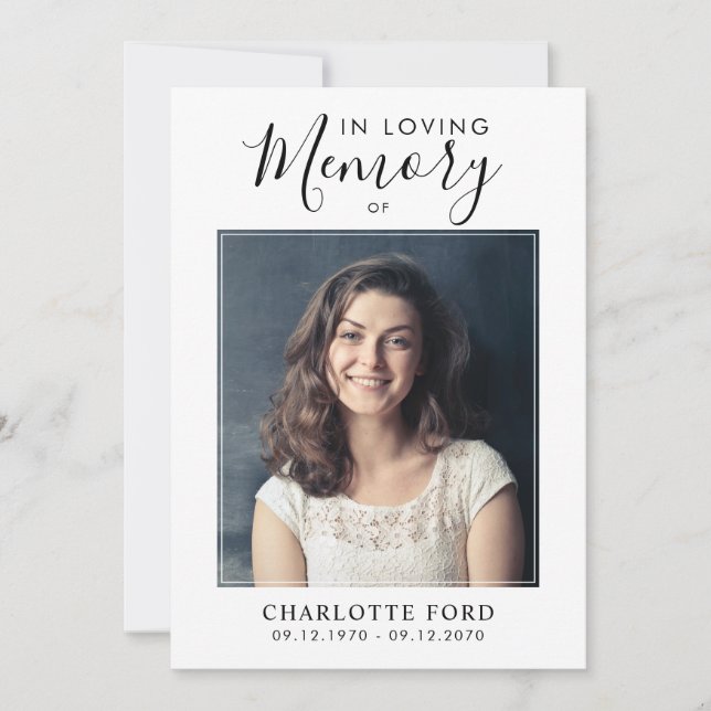 Convite Memória e Foto de Ordem de Serviço Memorial (Frente)