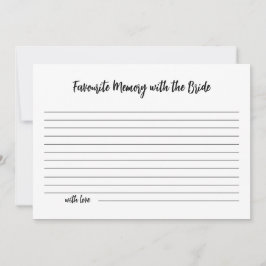 Convite Memória favorita minimalista com a placa noiva