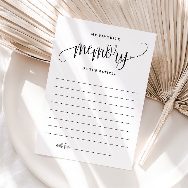 Convite Memória favorita preta da placa de retiree (Criador carregado)