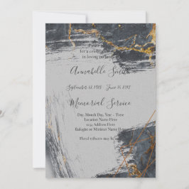 Convite Memória Geométrica de Alojamento da Glitter Marble