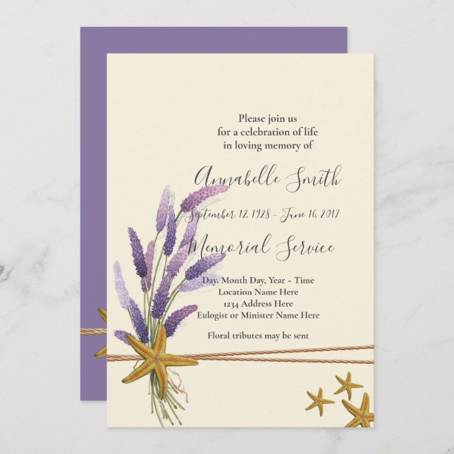 Convite Memória Simples e bonito de Amar (Frente/Verso)