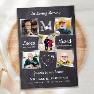 Convite Memorial 5 Foto Colagem Celebração Da Vida 