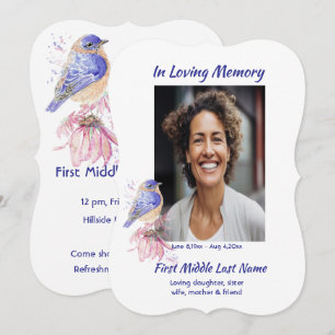 Convite Memorial, Celebração da Vida, Service Bluebird