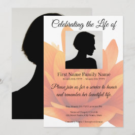 Convite memorial de flor
