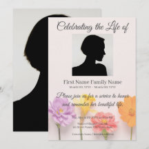 Convite memorial de flor