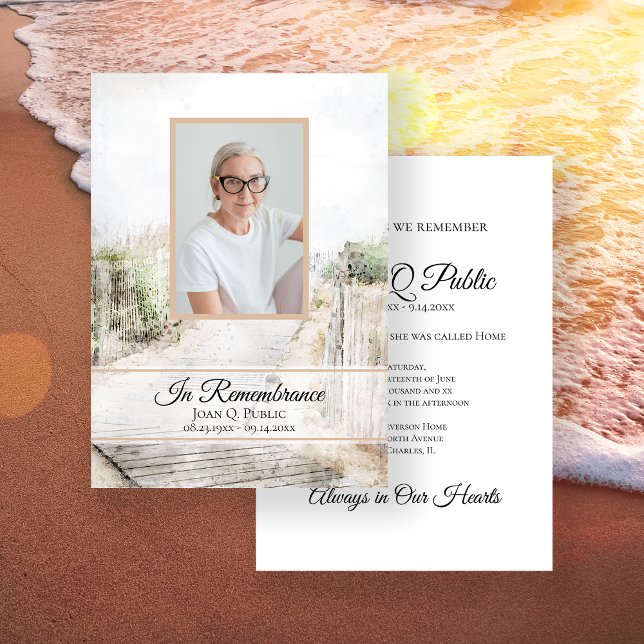 Convite Memorial do Aniversário da Morte de Praia (Criador carregado)