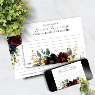 Convite Memorial Funeral do Marinho Burgundy Compartilha u