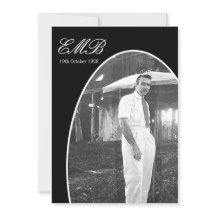 Memorial Funeral Simple Black White Foto