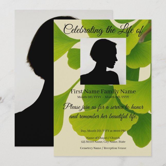 convite memorial Ginko (Frente/Verso)