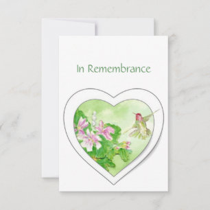 Convite Memorial Invite Watercolor Hummingbird
