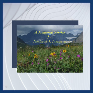 Convite Memorial Mountain Wildflower Personalizado