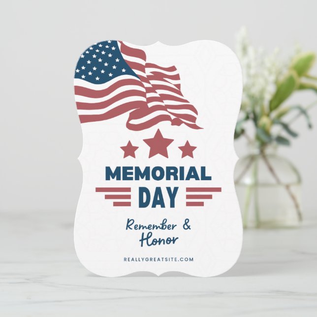 Convite #MemorialDayLembrar&HonrarConvite (Em pé/Frente)