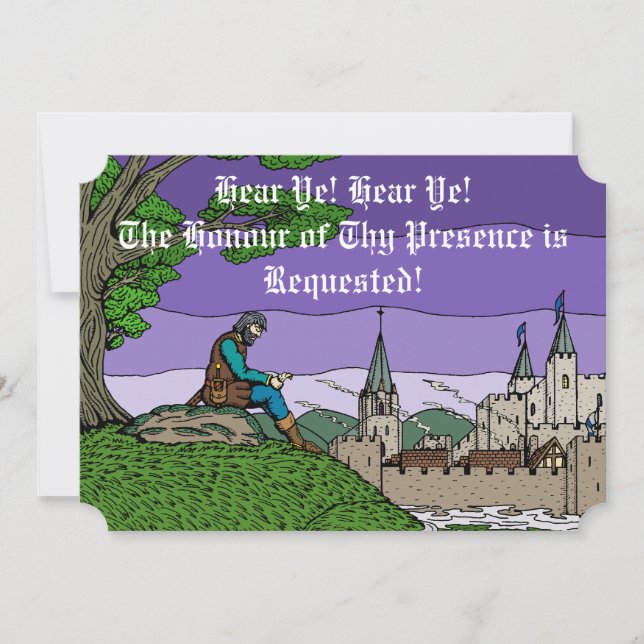 Convite Memórias de Camelot (Frente)